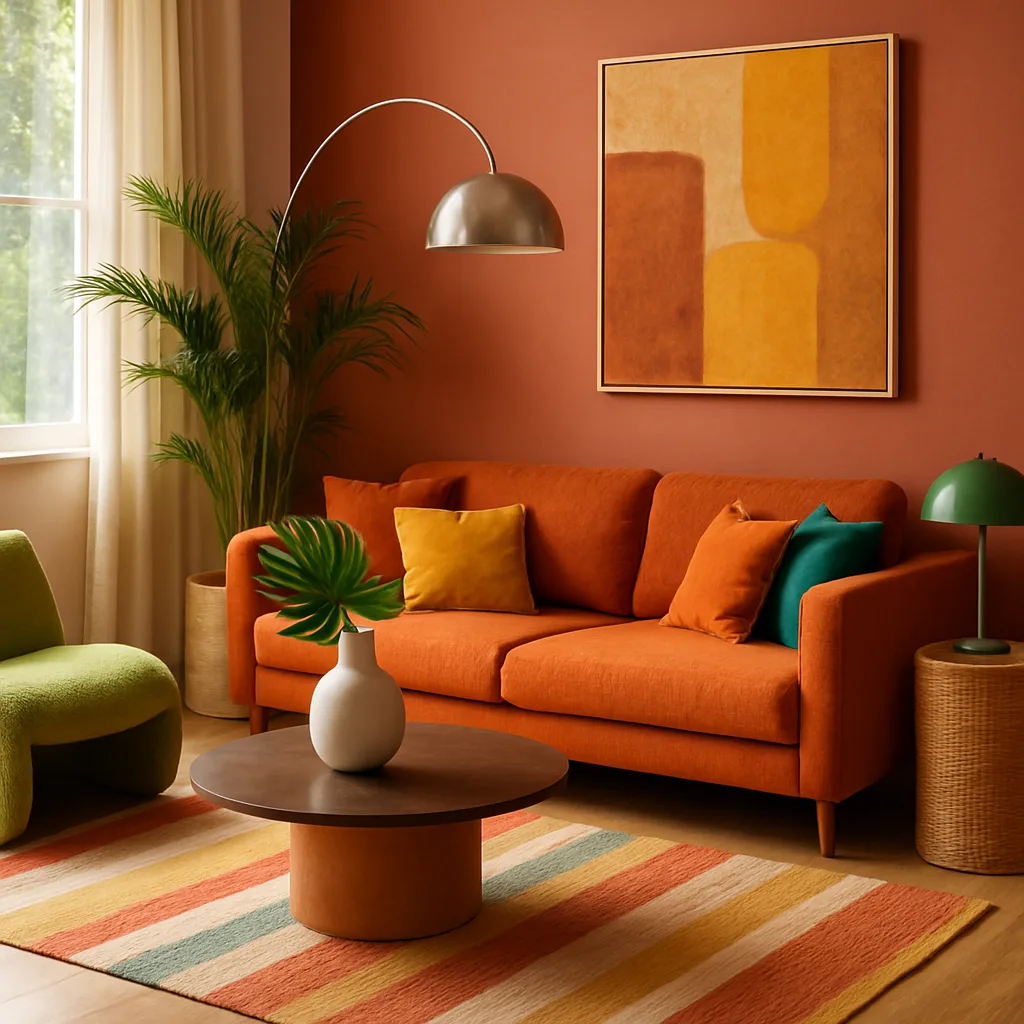 Living room with vibrant colors 2026